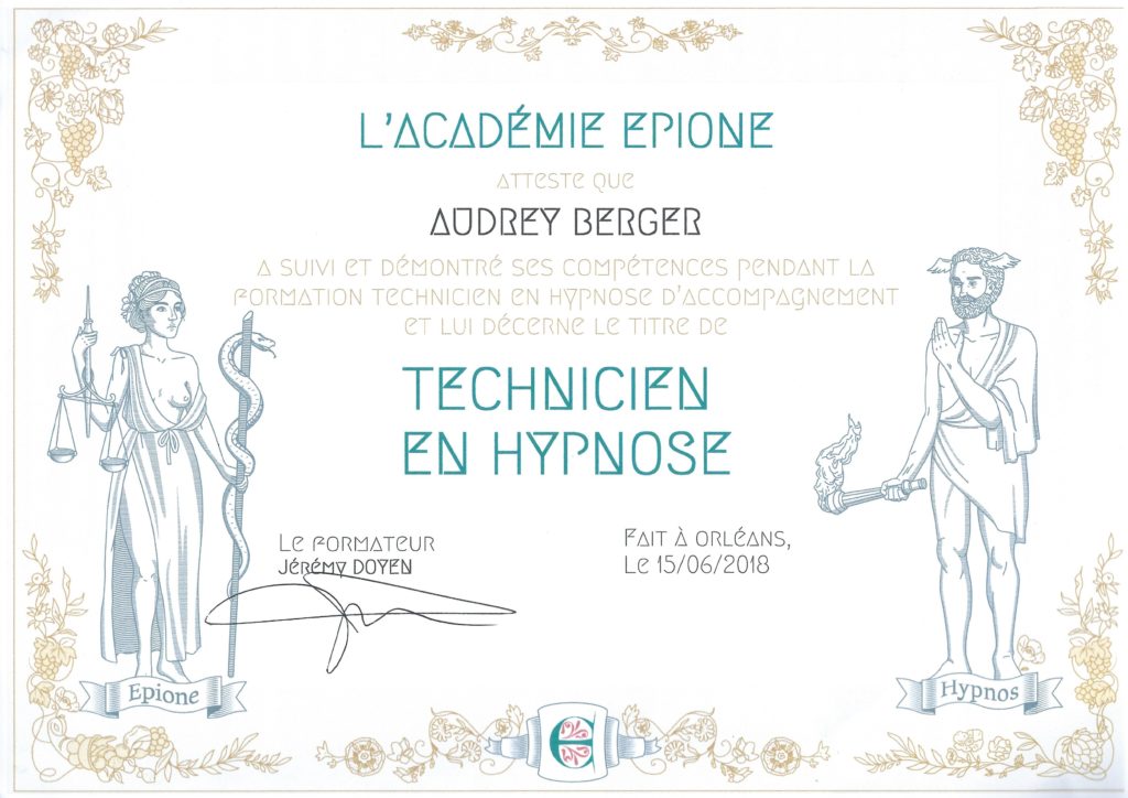 Certification Hypnose Techicienne